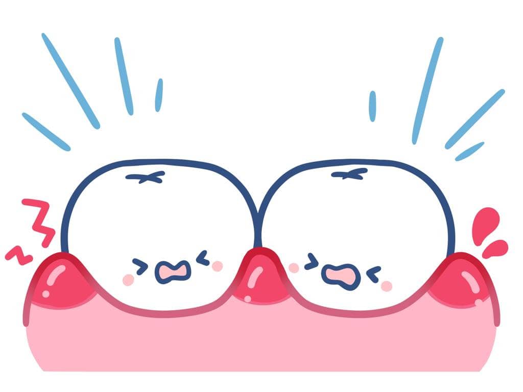 歯茎から血が出ます。