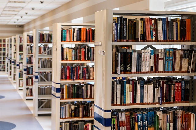 私は図書館に行く。